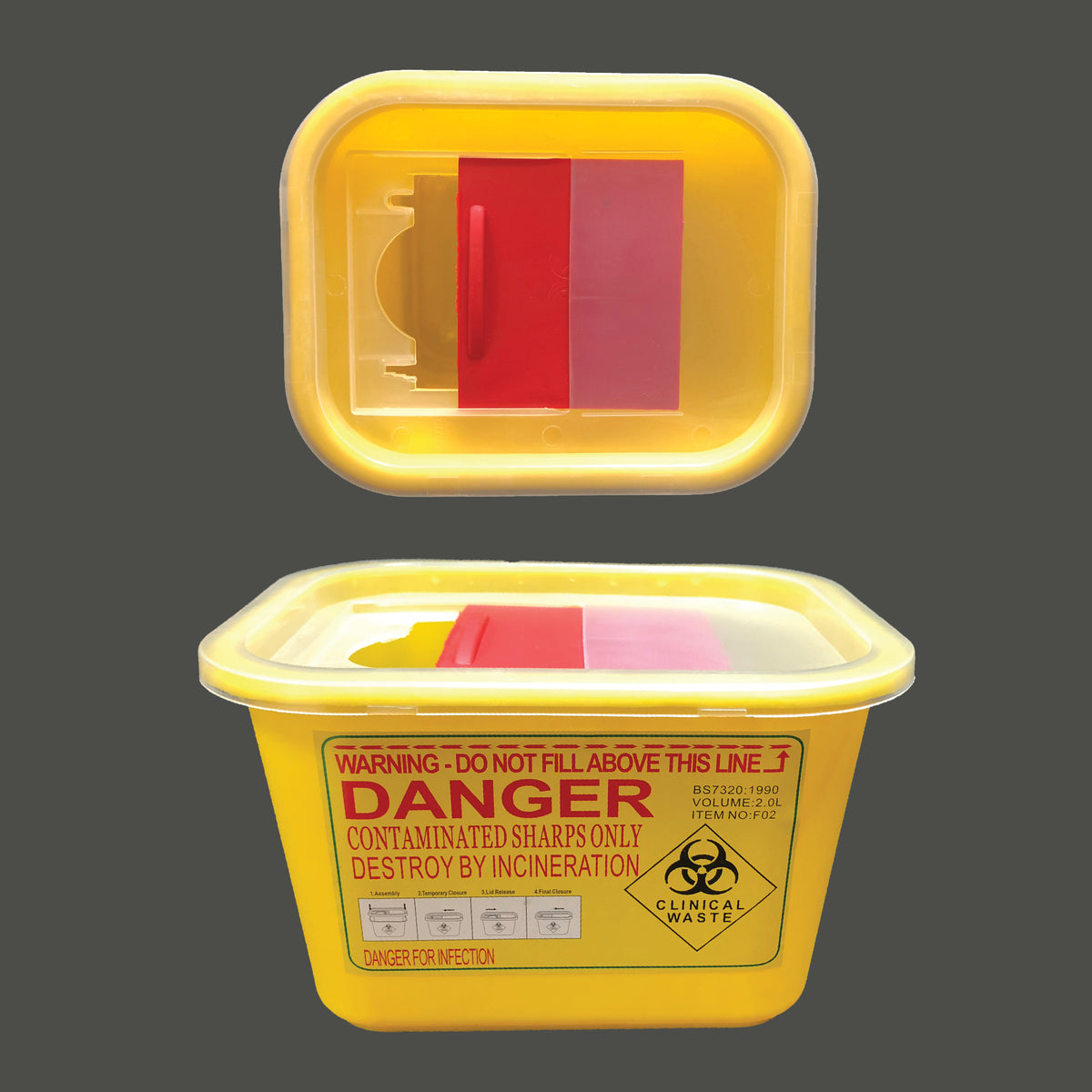 5600-0013, 2L Sharp box, PP, Yellow L200XW160XH120mm – MT Shop